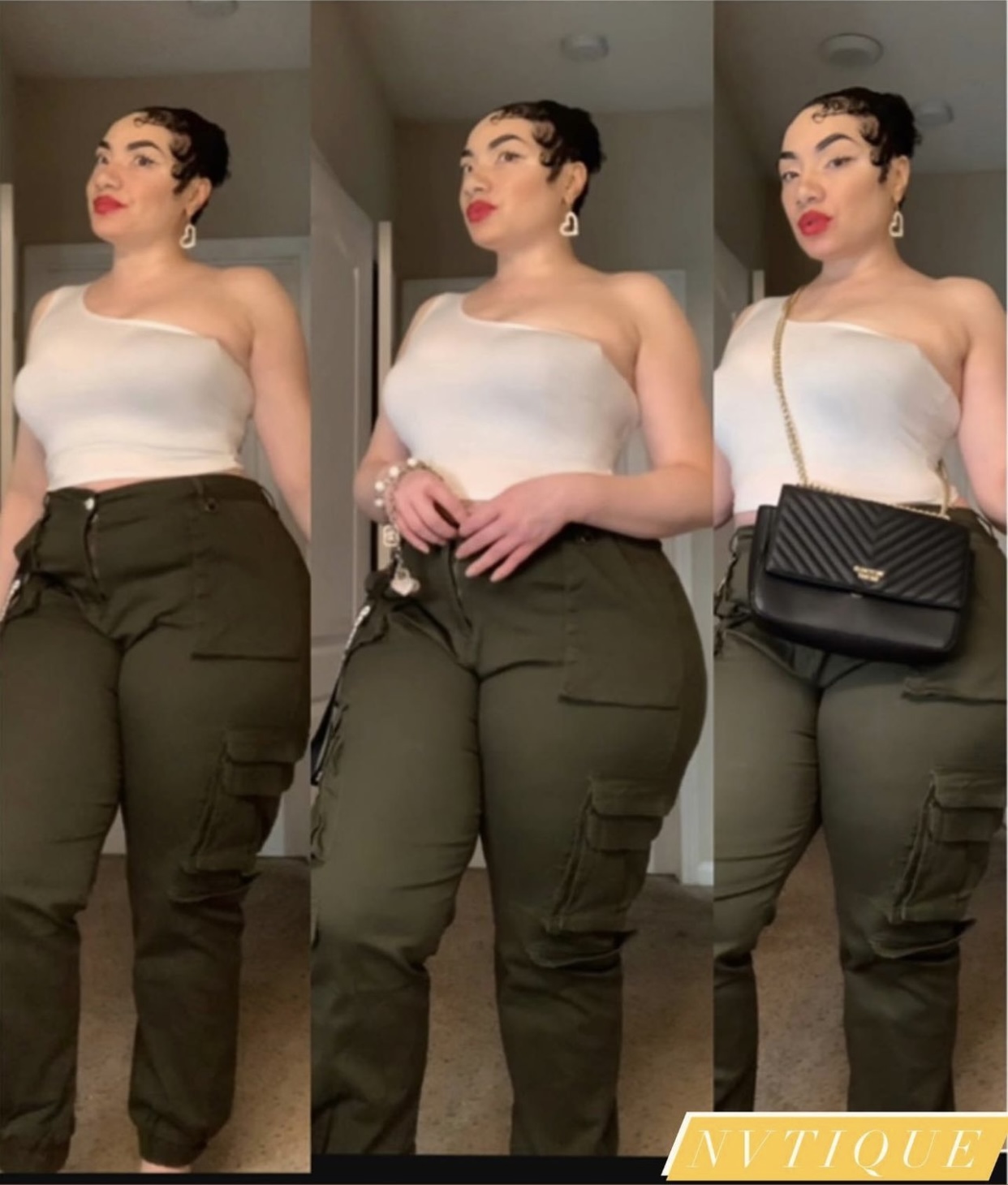 Army Green Cargo Pants – Plus Size Only –